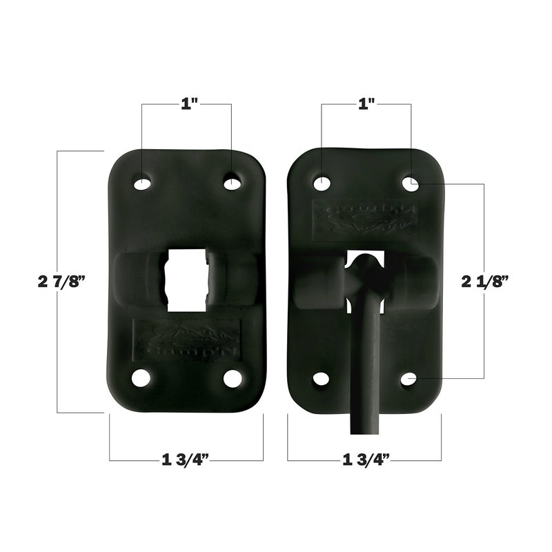 Camp'N 3 1/2" RV Door Holder and Latch - Camper & Trailer Door Catch - T Style OEM - Black 2 Pack with Hardware - Image 4